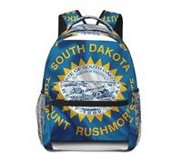 DUWAA South Dakota Flag Map Print Rucksack Bag For Men Women High-Capacity Vacuum Backpack Multi-Layer Design Travel Backpack