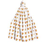 DUWAA Spanish Flag Map print Cloak with Hood for Men Women, Hooded Cape Cloak Unisex Halloween Witch Vampire Costume