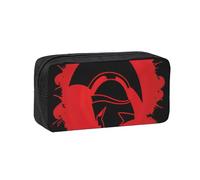DUWAA Spartan Warrior Helmet Print Large Capacity Pencil Case Pencil Pouch with Zipper Portable Pen Case for Office Travel Makeup