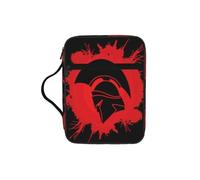 DUWAA Spartan Warrior Helmet Print Multi Functional Bible Bag Cosmetic Bags with Handle Waterproof Pencil Case with Compartments