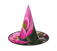 DUWAA Spring Is In The Air Print Witch Hat, Wizard Hat Cosplay Accessories For Halloween Costume Party Masquerade Carnivals-3pcs