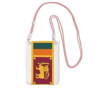 DUWAA Sri Lanka Flag Print Crossbody Bag For Women, Shoulder Bag Purse, Travel Sport Mini Phone Bag, Phone Wallet, Pink, One Size