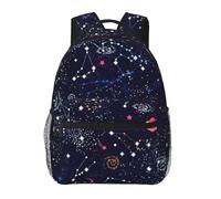 DUWAA Star Constellation Map Print Rucksack Bag For Men Women High-Capacity Vacuum Backpack Multi-Layer Design Travel Backpack