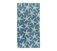 DUWAA Starfish Coastal Wool Print Soft Towels For Bathroom, Absorbent Bath Hand Washcloth Microfiber Towels For Body Drying