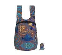DUWAA Starry Sky Mandala Print Packable Backpack 16l Gym Backpack Portable Storage Carry On Backpack Travel Bag For Men Women