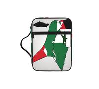 DUWAA State of Palestine Flag Map02 Print 26× 20 Cm Large Capacity Bible Cover Case, Study Supplies Tote Bag for Women and Christian