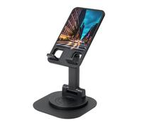 DUWAA Streets of New York City Print 360°Rotating Cell Phone Stand, Adjustable Cell Phone Holder,Foldable Portable Phone Holder