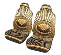DUWAA Sun Old Egyptian Timeless Grace Print 2pcs Seat Interior Covers for Front Seats, Non-Slip for Car Protectors Fits Most SUV Truck Sedans