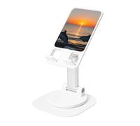 DUWAA Sunset Dolphins Print 360°Rotating Cell Phone Stand, Adjustable Cell Phone Holder,Foldable Portable Phone Holder