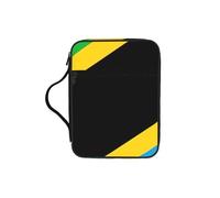 DUWAA Tanzania Flag Map Print Multi Functional Bible Bag Cosmetic Bags with Handle Waterproof Pencil Case with Compartments