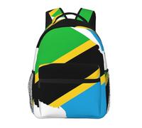 DUWAA Tanzania Flag Map Print Rucksack Bag For Men Women High-Capacity Vacuum Backpack Multi-Layer Design Travel Backpack