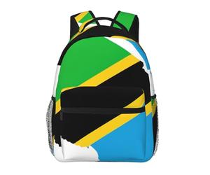 DUWAA Tanzania Flag Map Print Rucksack Bag For Men Women High-Capacity Vacuum Backpack Multi-Layer Design Travel Backpack