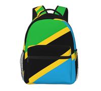 DUWAA Tanzania Flag Print Camping Backpack Gym Backpack With Adjustable Shoulder Straps Sturdy Work Bag Laptop Rucksack