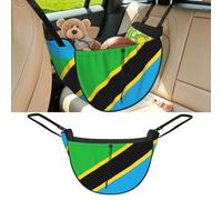 DUWAA Tanzania Flag Print Car Storage Organiser Waterproof Car Accessories Interior Portable Car Storage Bag