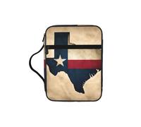 DUWAA Texas State Flag Map with One Star Print 26Ã- 20 Cm Large Capacity Bible Cover Case, Study Supplies Tote Bag for Women and Christian