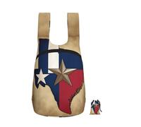 DUWAA Texas State Flag Map01 Print Foldable Hiking Shoulder Bags, Travel Lightweight Packable Daypack Backpack 10kg For Women Men