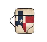DUWAA Texas State Flag Map02 Print 26Ã- 20 Cm Large Capacity Bible Cover Case, Study Supplies Tote Bag for Women and Christian