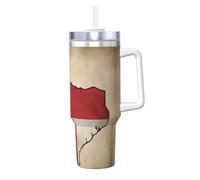 DUWAA Texas State Flag Map02 Print Large Tumbler with Handle for Daily Use Ice Bully Cup Hot/Cold Travel Coffee Bottle Gifts