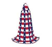 DUWAA Texas State Flag Print Halloween Hooded Cloak Cape Medieval Style For Christmas Party, Cosplay Masquerade Costumes