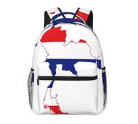 DUWAA Thailand Flag Map Print Rucksack Bag For Men Women High-Capacity Vacuum Backpack Multi-Layer Design Travel Backpack