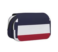 DUWAA Thailand Flag print Pen Pencil Case with Zipper Clear Makeup Color Pouch Cosmetics Bag Multi-Purpose Stationary Bag