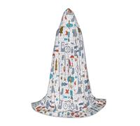 DUWAA The Nature Wildlands Activities Pattern Print Halloween Costume Clothes Halloween Medieval Costume Cape For Women Men Renaissance Hooded Cloak
