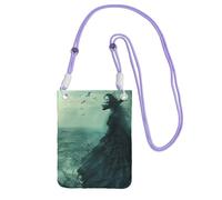 DUWAA The Sea Witch Inspired Print Crossbody Bag For Women, Shoulder Bag Purse, Travel Sport Mini Phone Bag, Phone Wallet, Purple, One Size