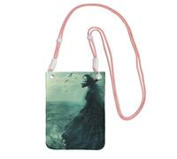 DUWAA The Sea Witch Inspired Print Crossbody Bag For Women, Shoulder Bag Purse, Travel Sport Mini Phone Bag, Phone Wallet, Pink, One Size