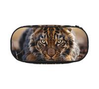 DUWAA Tiger print Functional Stationery Pouch Portable Pencil Bags Pencil case, Lightweight Pencil Pouch