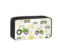 DUWAA Tractor Farming Print Large Capacity Zipper Pencil Case for School Office College, Big Capacity Pencil Bag Holder Adult
