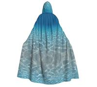 DUWAA Tranquil water print Cloak with Hood for Men Women, Hooded Cape Cloak Unisex Halloween Witch Vampire Costume