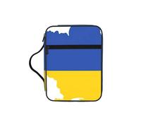 DUWAA Ukraine Flag Map Print Multi Functional Bible Bag Cosmetic Bags with Handle Waterproof Pencil Case with Compartments