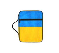 DUWAA Ukrainian Flag Print 26Ã- 20 Cm Large Capacity Bible Cover Case, Study Supplies Tote Bag for Women and Christian