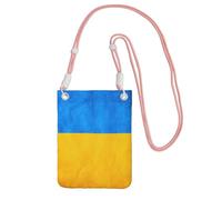 DUWAA Ukrainian Flag Print Crossbody Bag For Women, Shoulder Bag Purse, Travel Sport Mini Phone Bag, Phone Wallet, Pink, One Size