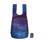 DUWAA Universe With Stars Galaxy Interstellar Print Packable Backpack 16l Gym Backpack Portable Storage Carry On Backpack Travel Bag For Men Women