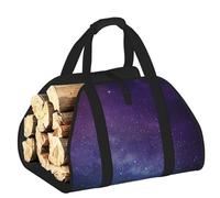 DUWAA Universe with Stars Galaxy Interstellar Print Wood Baskets with Handle Large Log Store for Fireplace Wear-Resistant Picnic Bags Log Basket