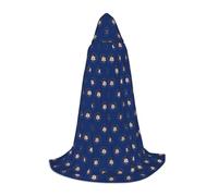 DUWAA Utah Flag Print Medieval Cloak Wizard Robe Cloak With Hood Renaissance Cape Halloween Costume Cosplay Prop