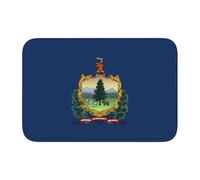 DUWAA Vermont State Flag Print Rug 60x40cm, Soft Crystal Velvet Carpet With Non-Slip Dots Anti-Curling And Anti-Fraying Edges
