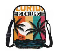 DUWAA We'Re Going To Florida Print Oxford Crossbody Sling Bag, Water-Resistant Adjustable Purse For Women Travel Daily Use