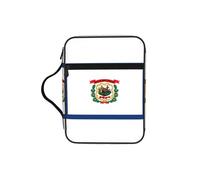 DUWAA West Virginia State Flag Print 26Ã- 20 Cm Large Capacity Bible Cover Case, Study Supplies Tote Bag for Women and Christian