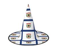 DUWAA West Virginia State Flag Print Print Halloween Hanging Witch Hats Costume Accessories, Decorations For Home, Yard, Porch-3pcs