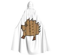 DUWAA Wild Boar Animation Print Adult Halloween Hooded Cape, Full Length Unisex Cloak For Men Women, For Halloween Cosplay