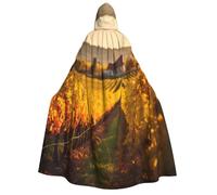 DUWAA Wine and Winemaking Winery Grape Field1 print Halloween Hooded Robe Cloak for Adult Men Women Wizard Vampire Knight Fancy Cool Cape Costume