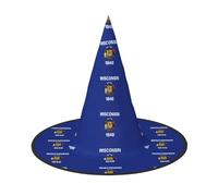 DUWAA Wisconsin State Flag Print Print Halloween Hanging Witch Hats Costume Accessories, Decorations For Home, Yard, Porch-3pcs