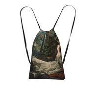 DUWAA Wishing Bottle Seascape3 Print Drawstring Backpack Foldable String Bag Cinch Bag Beach Bag Travel Backpack Anti Tear Gym Bag