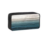 DUWAA Within The Tides Print Large Capacity Pencil Case Pencil Pouch with Zipper Portable Pen Case for Office Travel Makeup