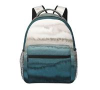 DUWAA Within The Tides Print Rucksack Bag For Men Women High-Capacity Vacuum Backpack Multi-Layer Design Travel Backpack