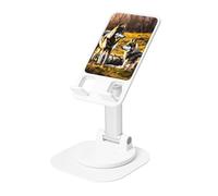 DUWAA Wolfs Print 360°Rotating Cell Phone Stand, Adjustable Cell Phone Holder,Foldable Portable Phone Holder