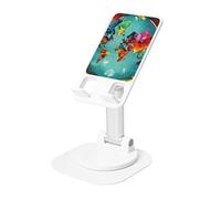 DUWAA World Map Print 360°Rotating Cell Phone Stand, Adjustable Cell Phone Holder,Foldable Portable Phone Holder