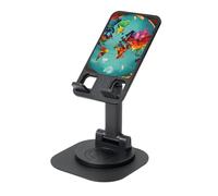 DUWAA World Map Print 360°Rotating Cell Phone Stand, Adjustable Cell Phone Holder,Foldable Portable Phone Holder